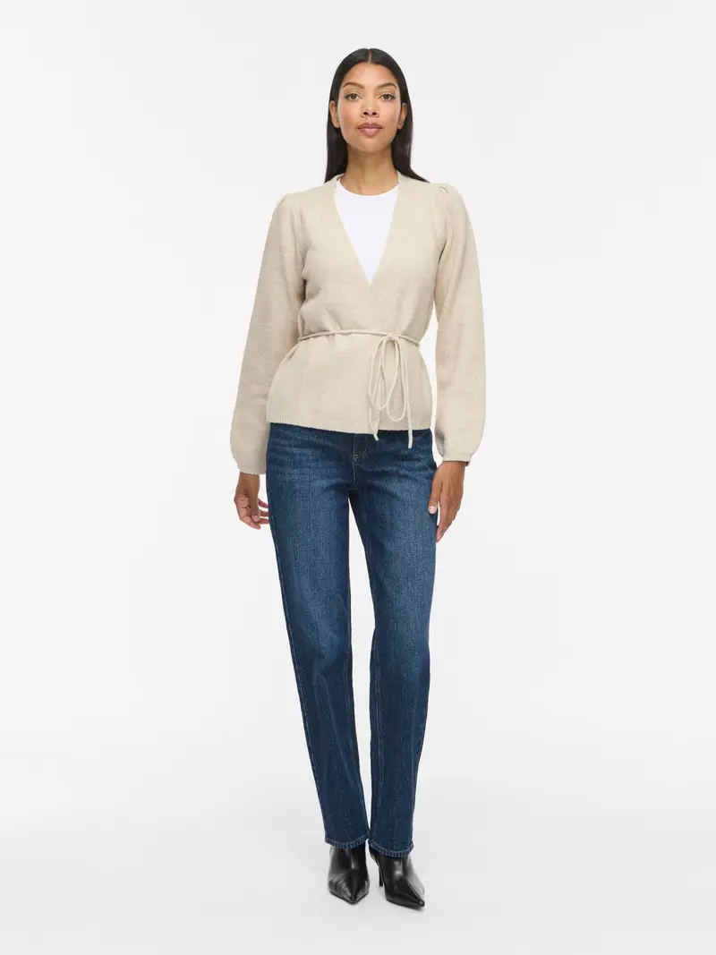 VIKEHLA L/S BELT KNIT CARDIGAN