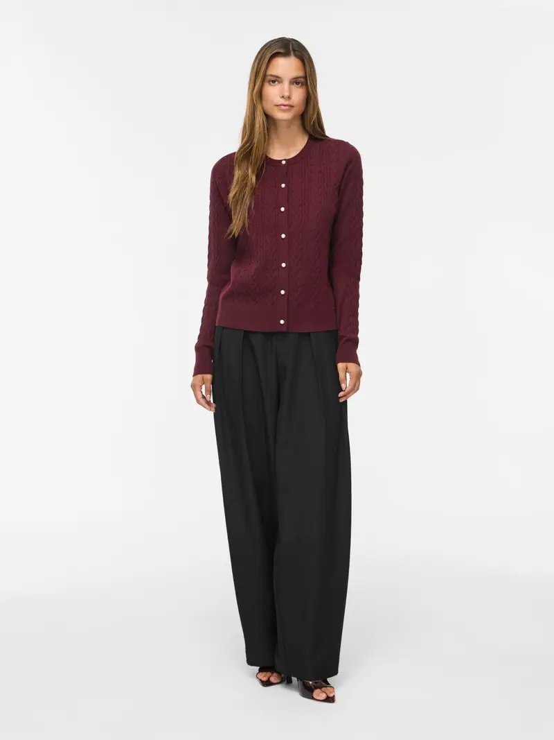 VIKERRY CABLE L/S KNIT CARDIGAN