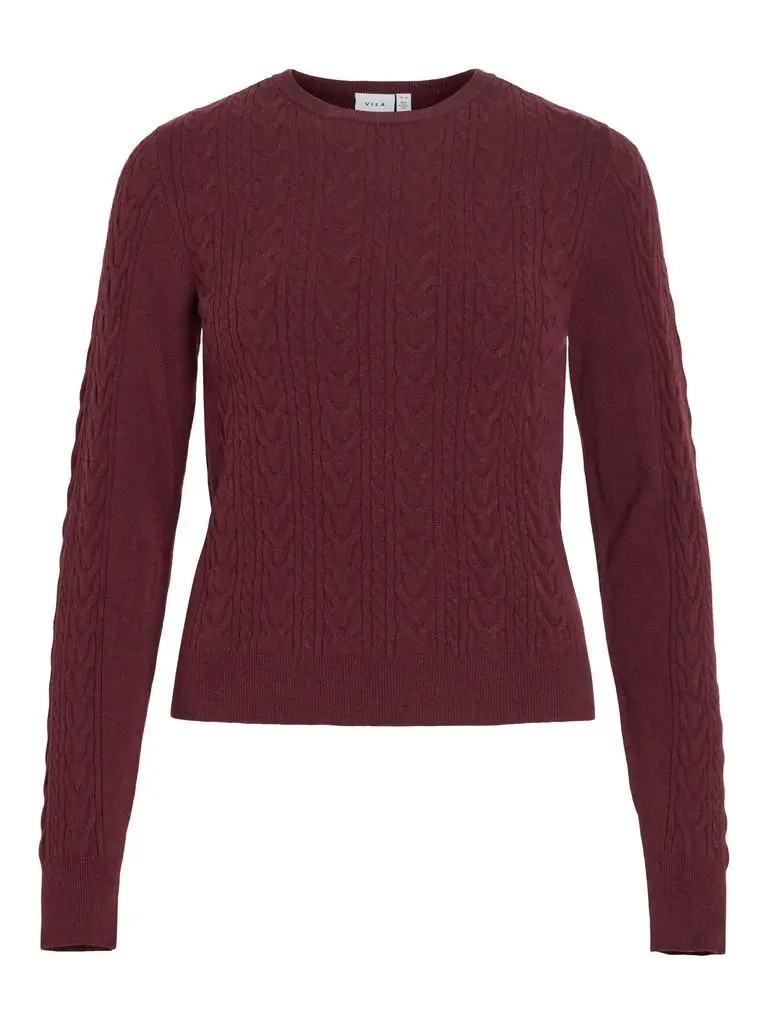 VIKERRY O-NECK CABLE L/S KNIT