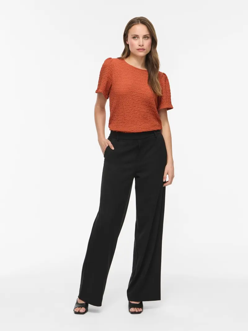 VILINDAU O-NECK S/S TOP CUR