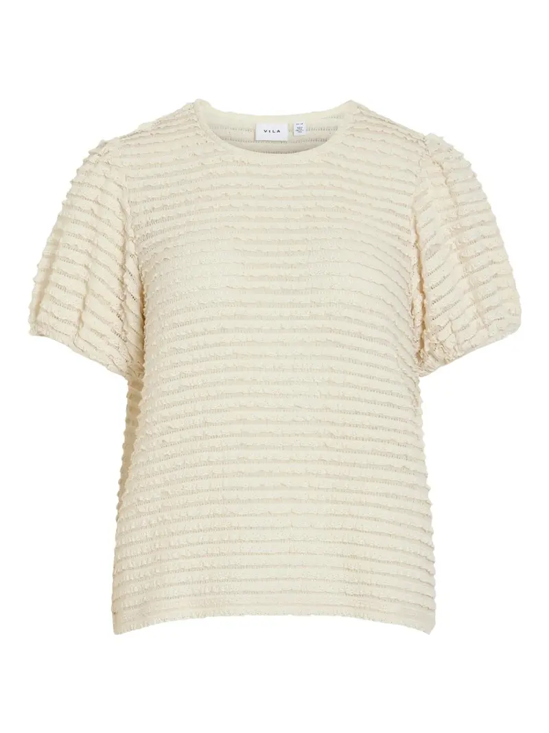 VILOGAN O-NECK VOL S/S TOP