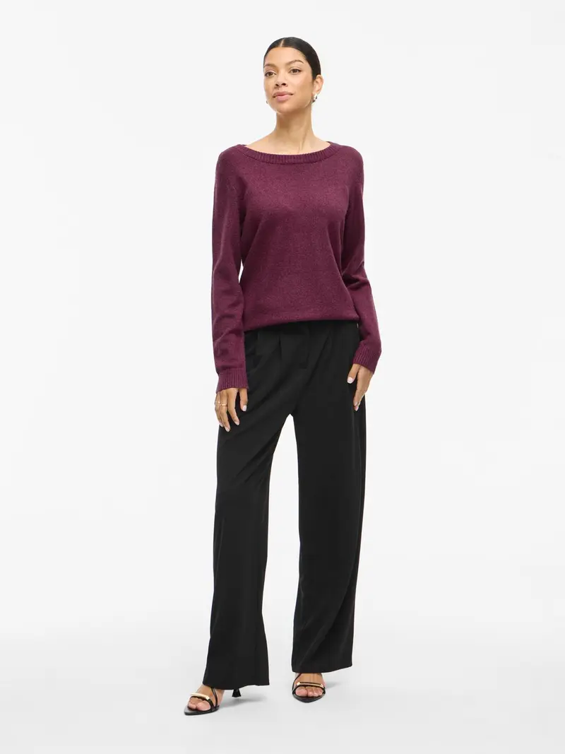 VIRIL O-NECK L/S KNIT TOP