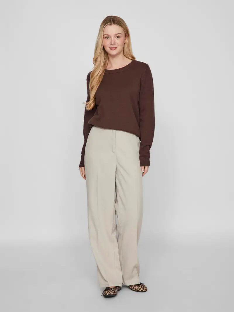 VIRIL O-NECK L/S KNIT TOP