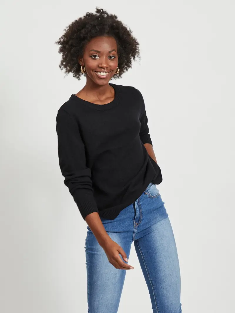 VIRIL O-NECK L/S KNIT TOP