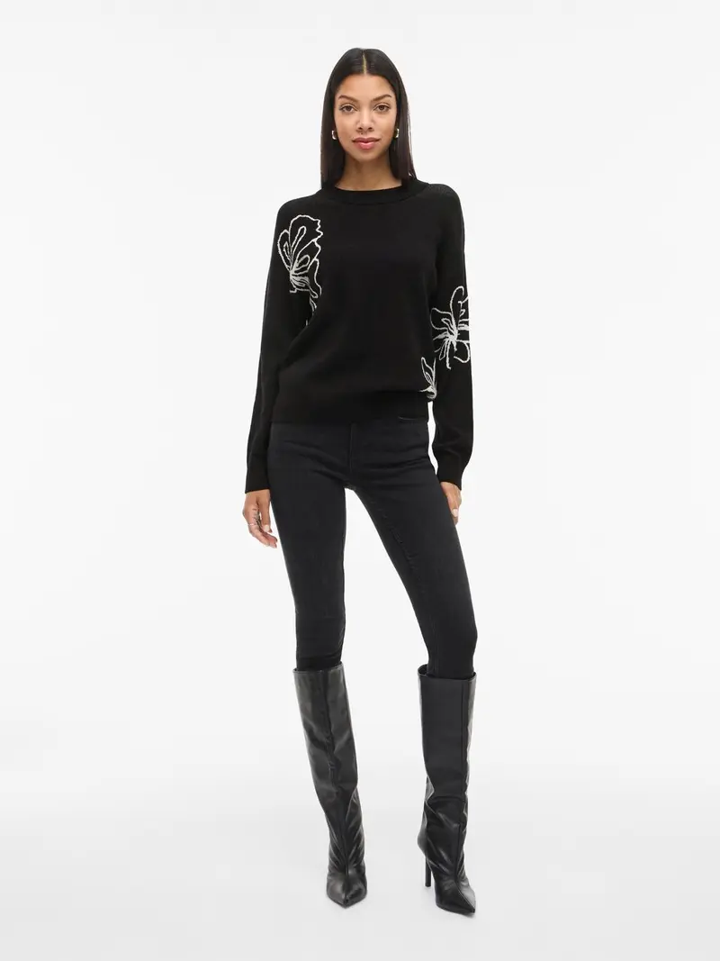 VITIF JACQUARD L/S KNIT TOP