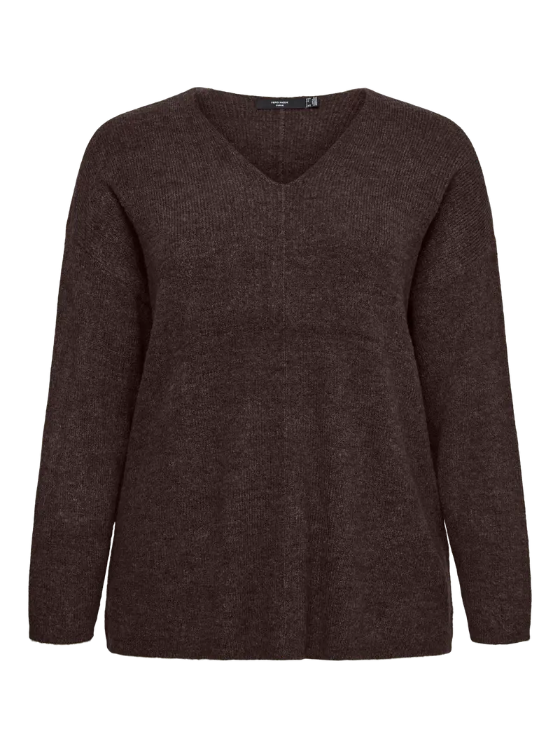 VMCCREWLEFILE LS V-NECK BLOUSE CUR