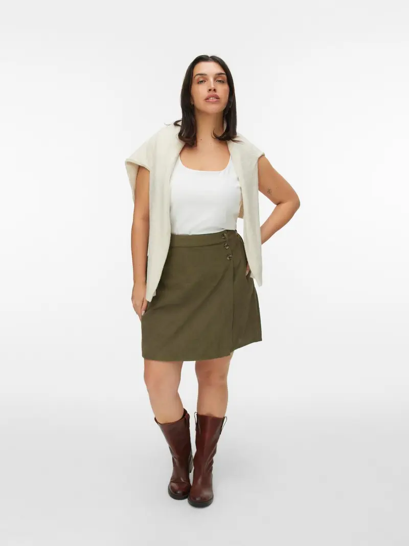 VMCELLY HW SHORT WRAP SKIRT CUR