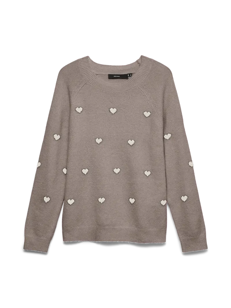 VMDOFFY INTARSIA LS O-NCK PULLOVER