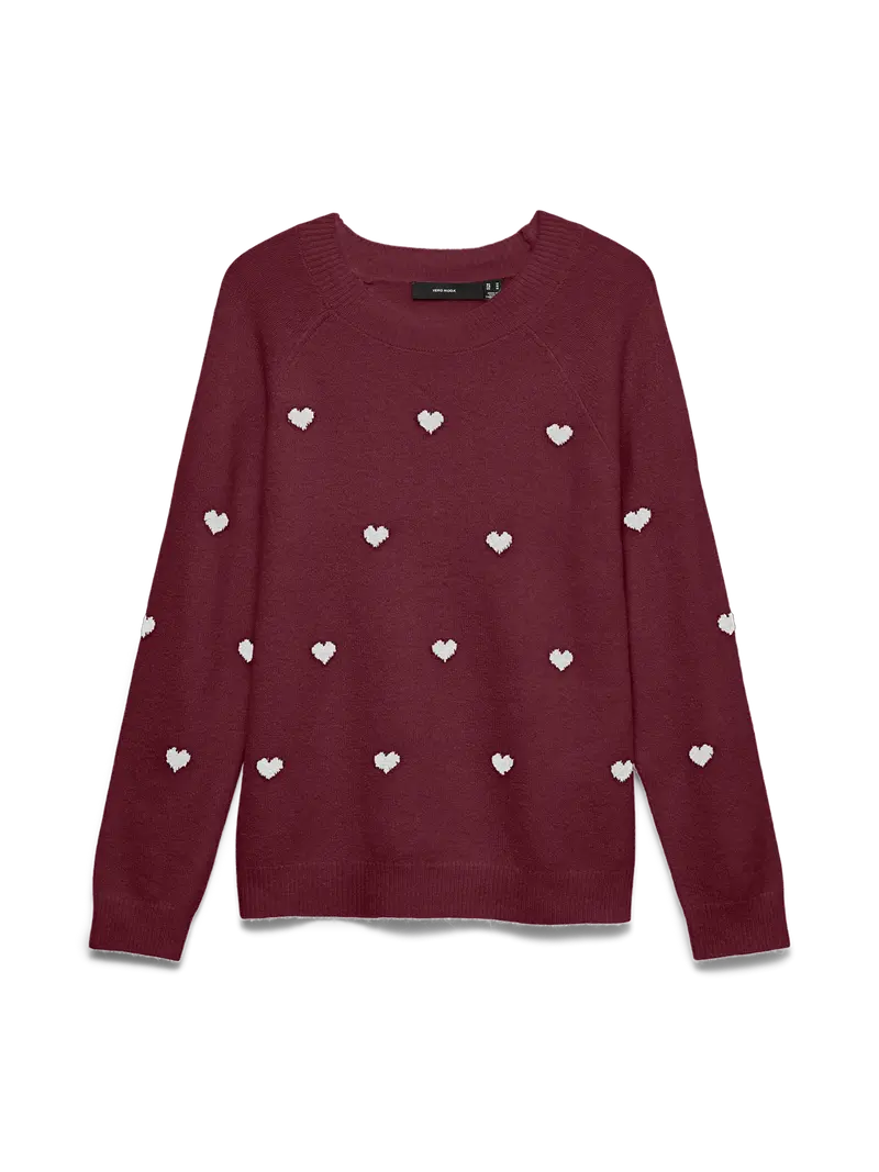 VMDOFFY INTARSIA LS O-NCK PULLOVER