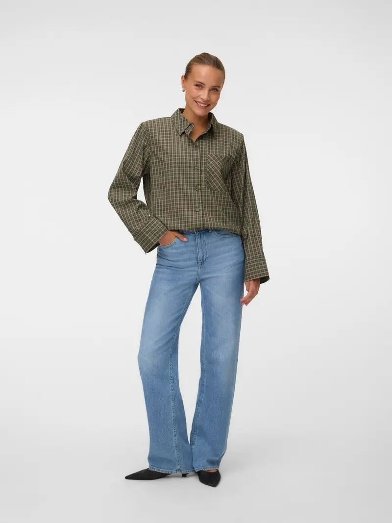 VMKARA LS LOOSE CHECK SHIRT