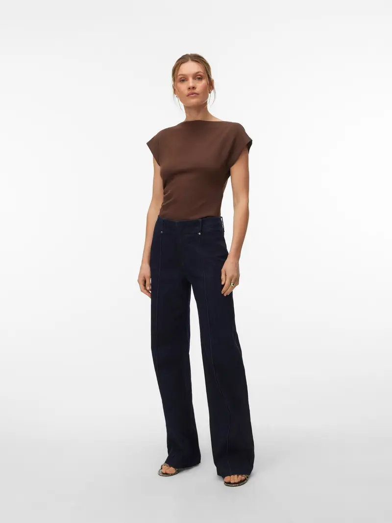 VMMARLA HR PINTUCKS WIDE JEANS