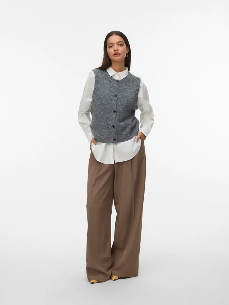 VMNOVAH SL O-NECK BUTTON VEST