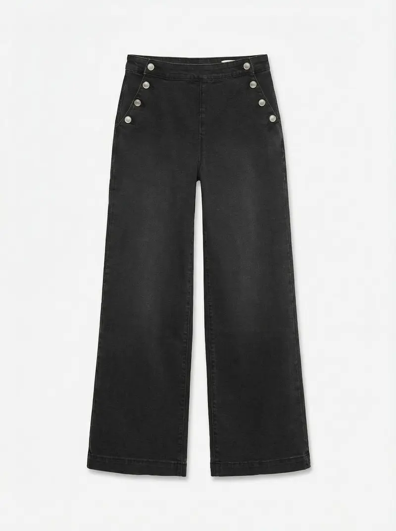 VMOLIVIA HR WIDE BUTTON JEANS LI1101