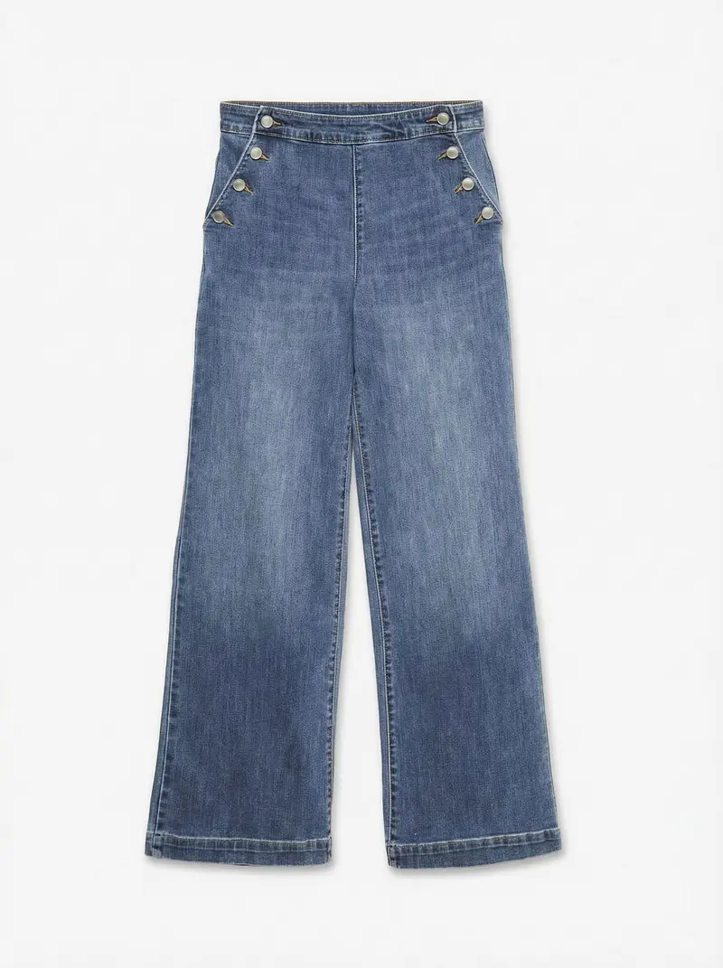 VMOLIVIA HR WIDE BUTTON JEANS LI3182
