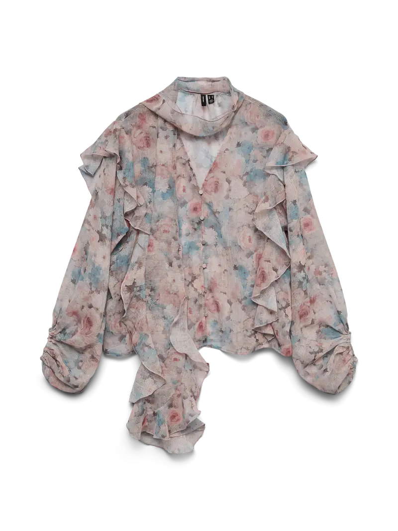 VMSABRINA LS SCARF FLOUNCE TOP