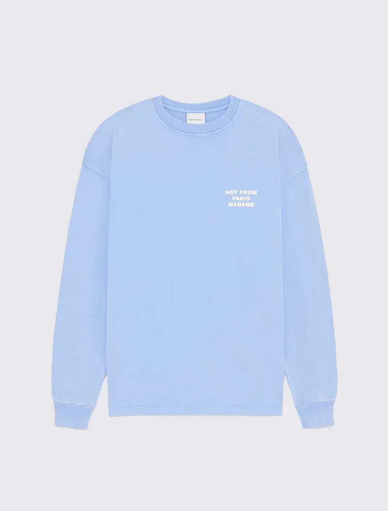 Washed Long Sleeve Slogan T-Shirt
