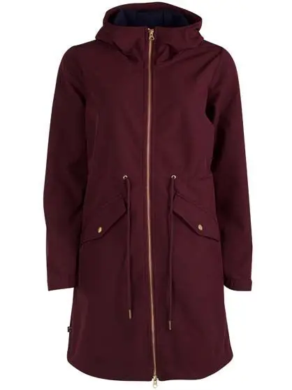 Water -en winddichte jas | Danefae Marianne softshell dark bordeaux