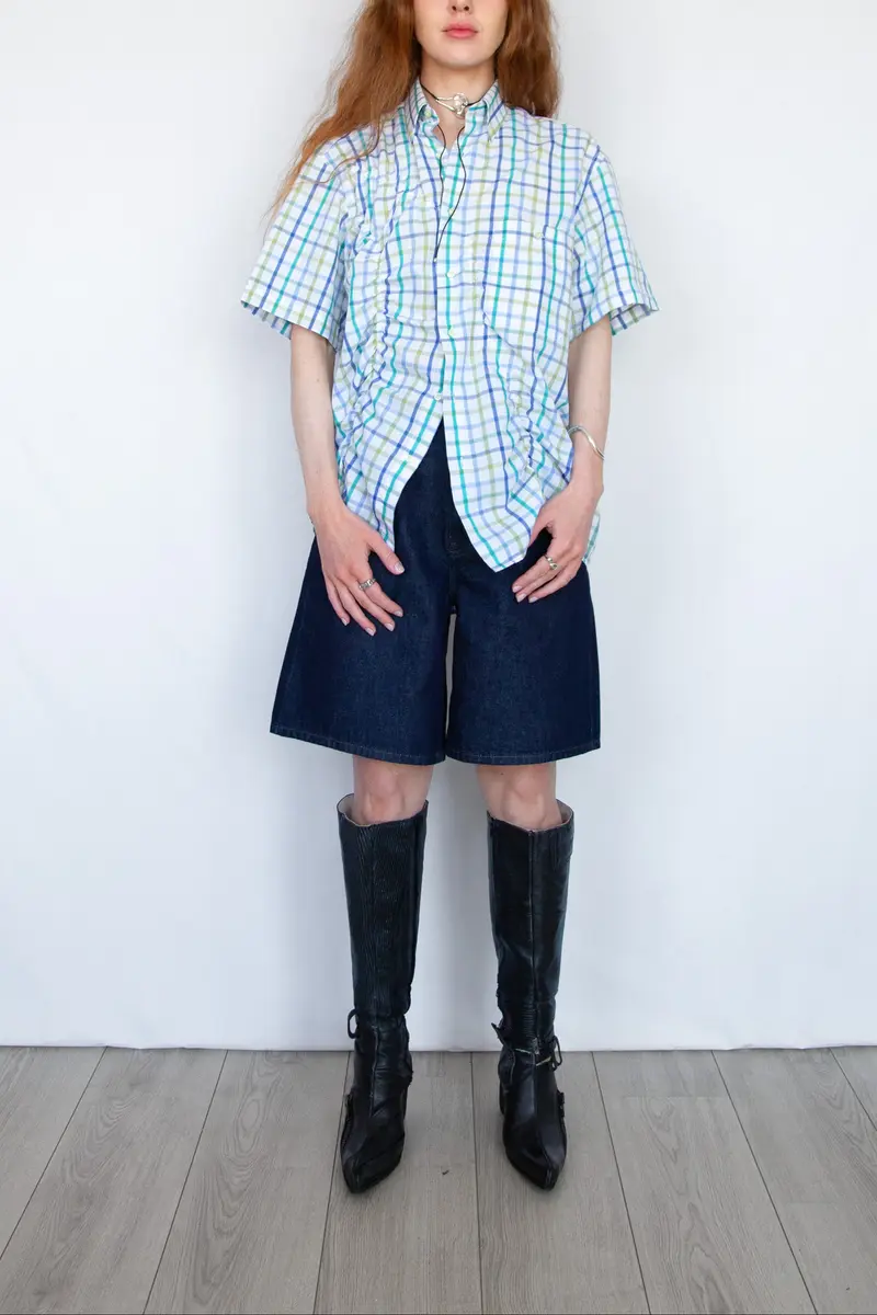 Wave Short sleeve Shirt Blue