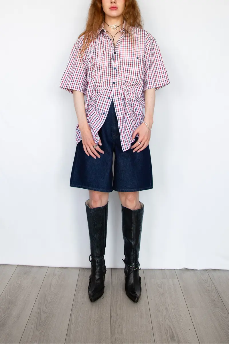 Wave Short sleeve Shirt Red