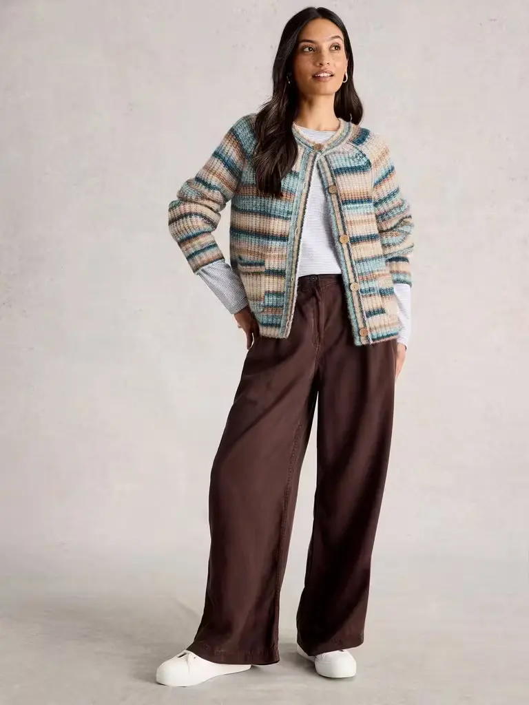 White Stuff - Suzanna Crew Cardigan - Blue multi