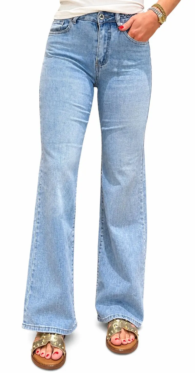 Wide Leg Jeans - Coco Blue
