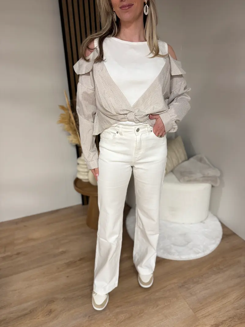Wide Leg Jeans - Lotte White