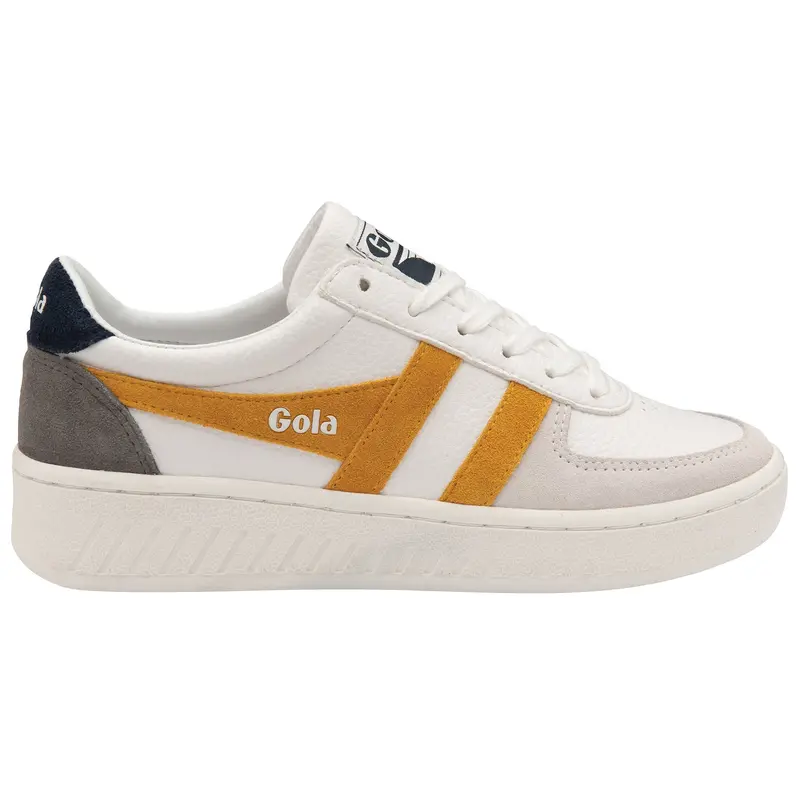 Witte veterschoen | Gola grandslam trident white sunny navy