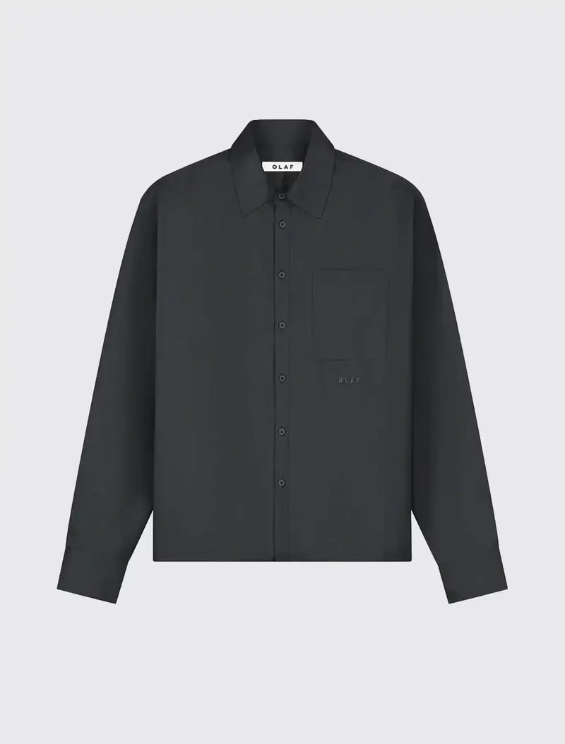 Wool Blend Boxy LS Shirt