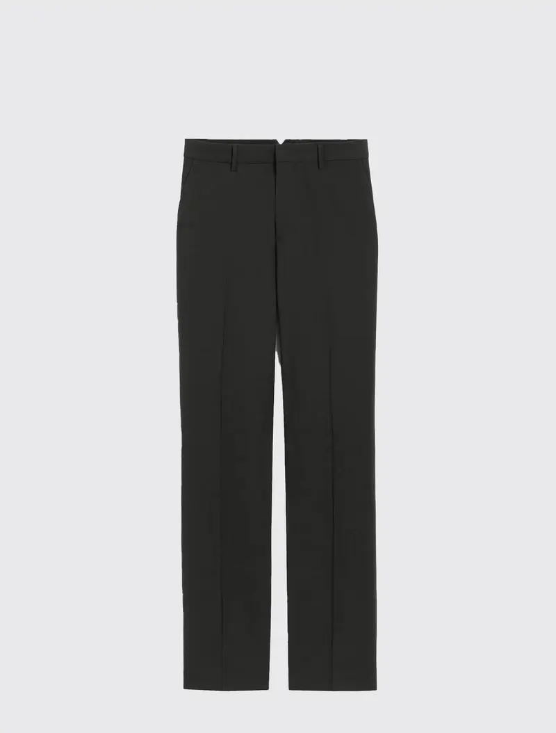 Wool Straight Trousers