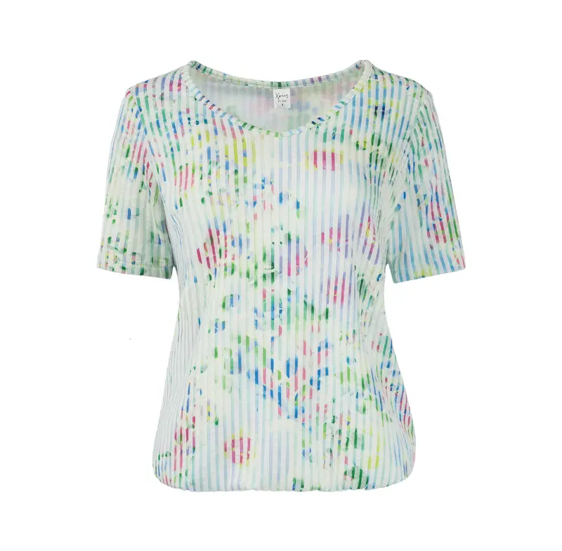 Xavier SS Blue Watercolour Flowers Tricot | Blue