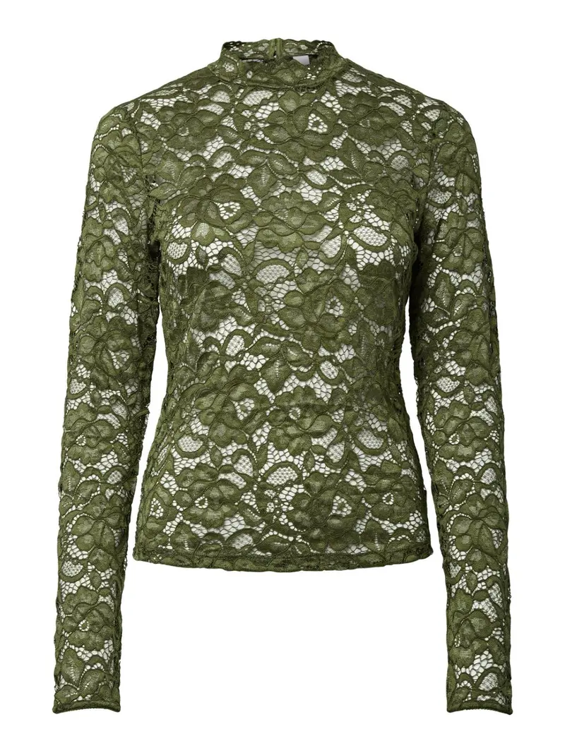 YASLACEY LS LACE TOP S. NOOS