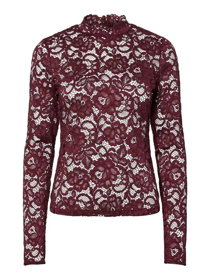 YASLACEY LS LACE TOP S. NOOS