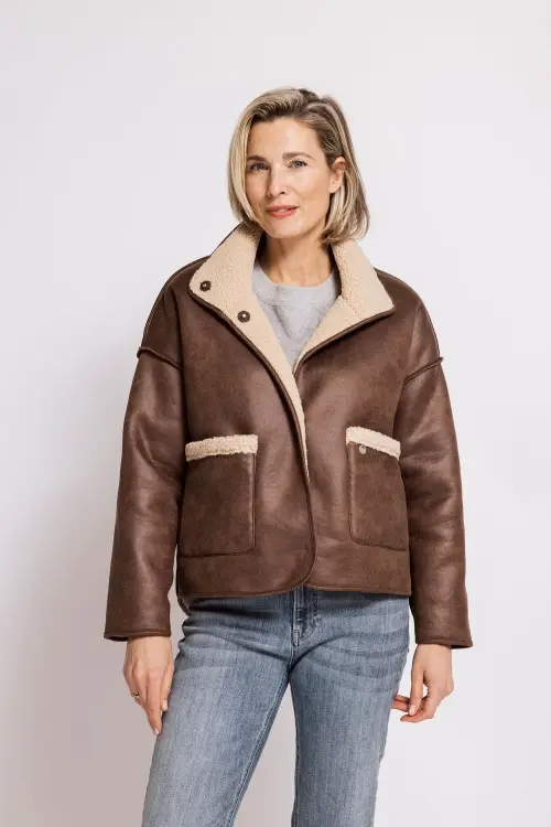 ZHRILL JAS LEDERLOOK brown/beige