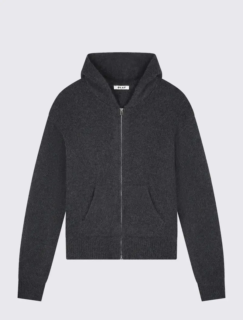 Zip Knitted Hoodie
