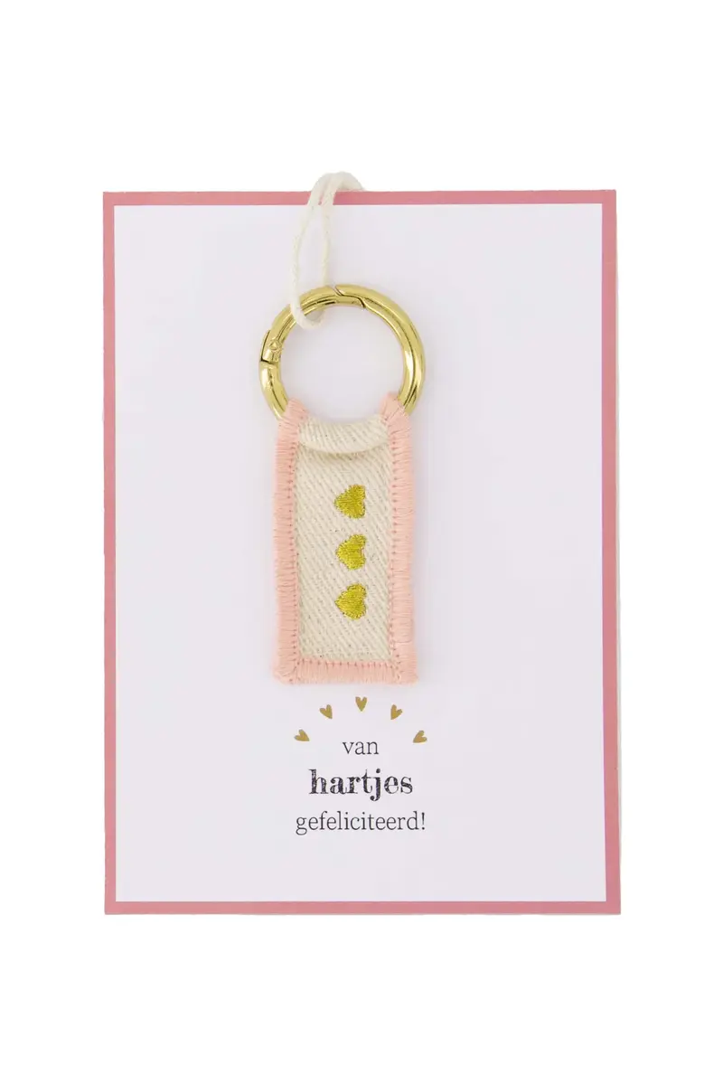 Zusss ansichtkaart sleutelhanger roze