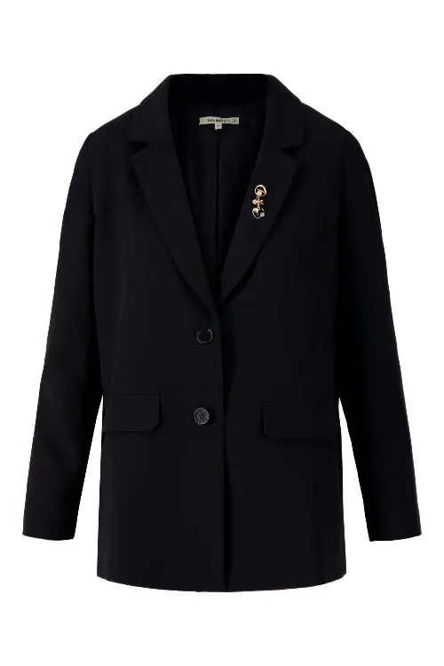 Zusss blazer met broche zwart