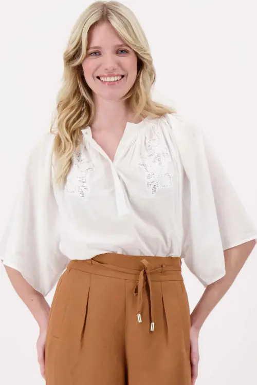 Zusss blouse borduur bloem off white
