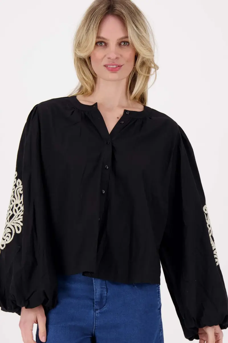 Zusss blouse borduur zwart