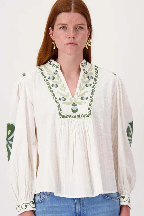 Zusss blouse met bloemen wit