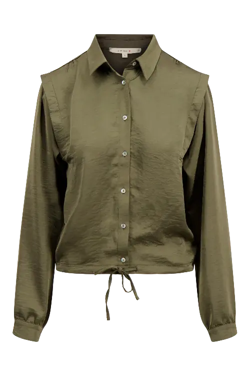 Zusss blouse satijn groen