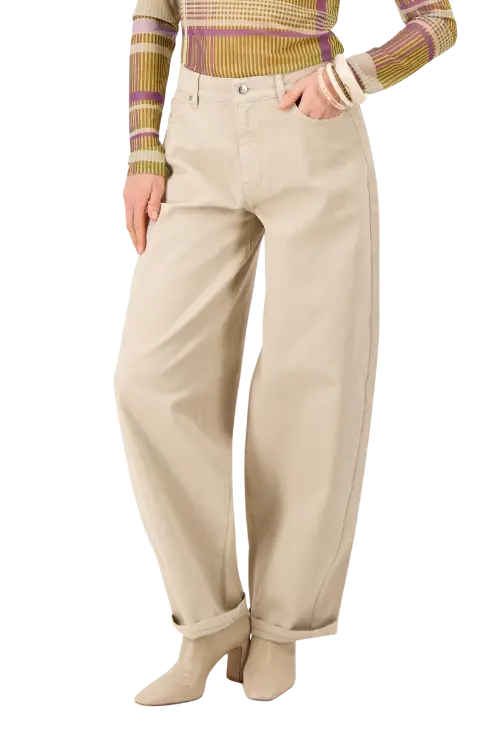 Zusss broek met stretch beige