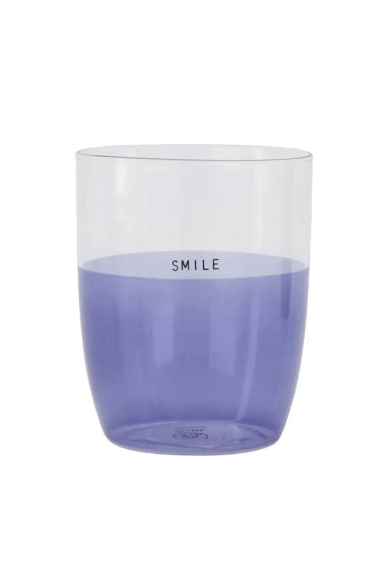 Zusss drinkglas smile lichtblauw
