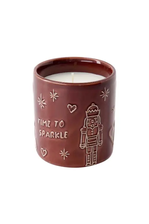 Zusss geurkaars keramiek time to sparkle donkerrood