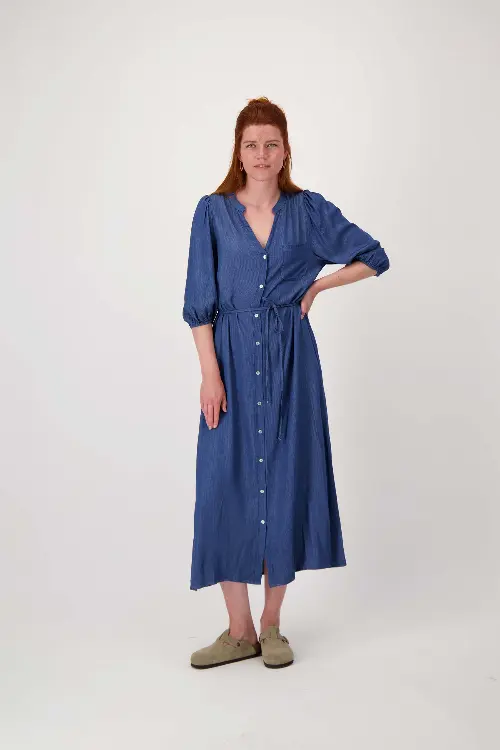 Zusss jurk tencel denim blauw