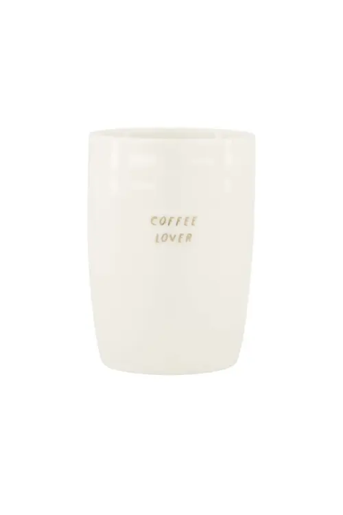 Zusss koffiemok coffee lover wit/goud