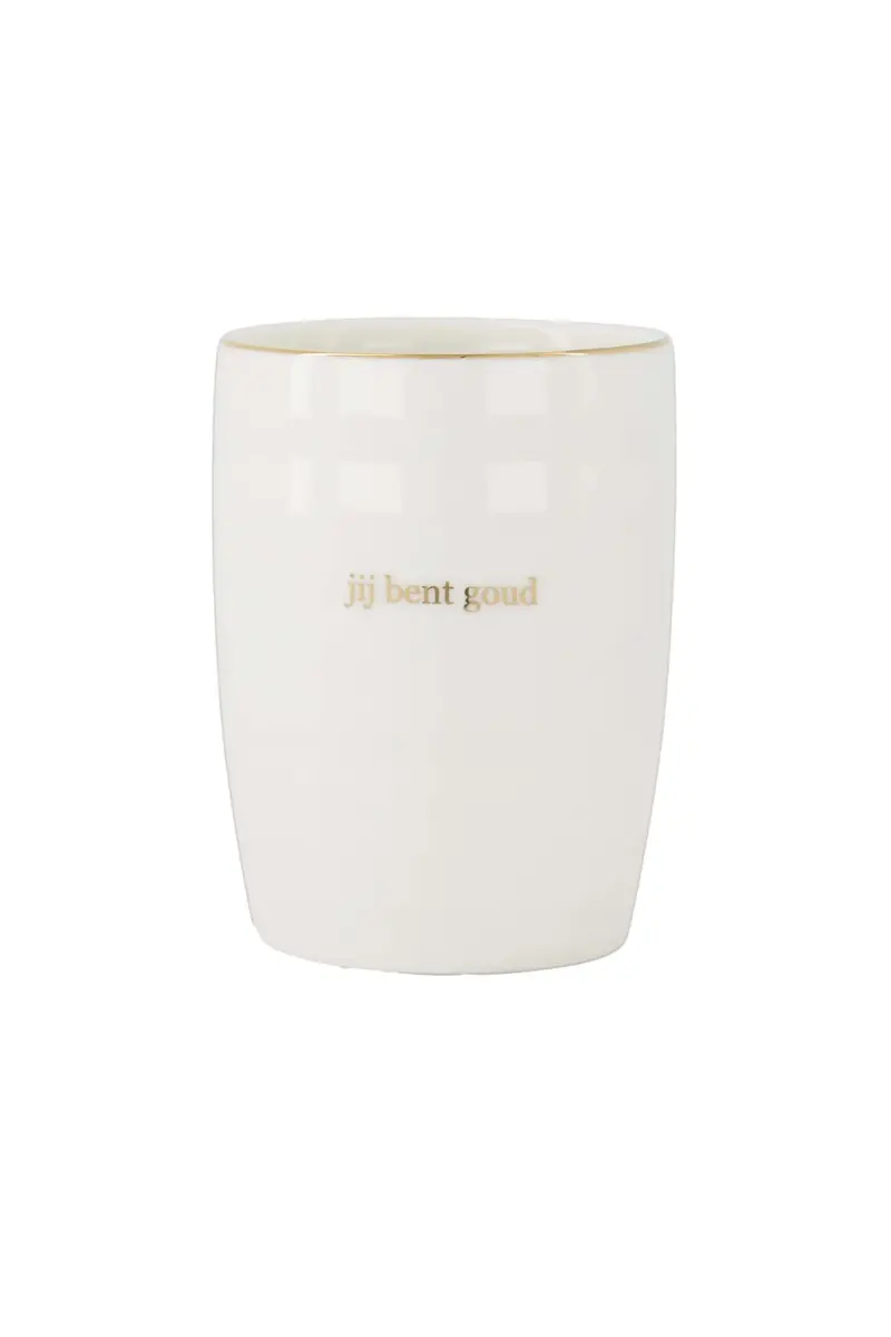 Zusss koffiemok jij bent goud wit