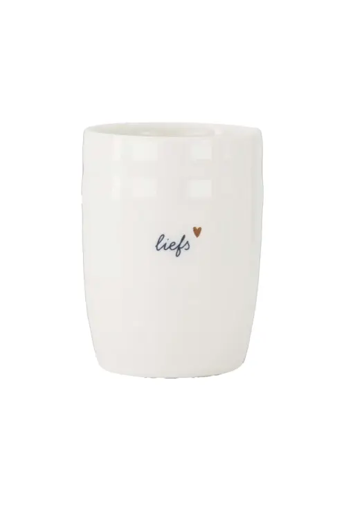 Zusss koffiemok liefs wit