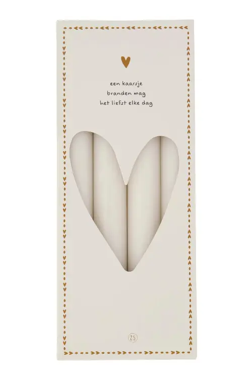 Zusss rustieke kaarsen off white