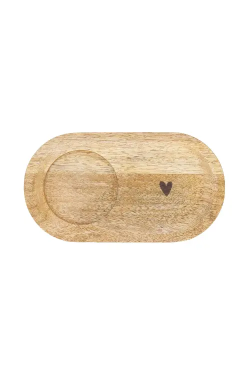 Zusss serveerplankje hout hartje