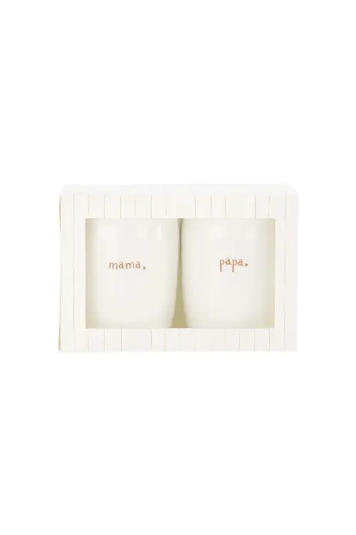 Zusss set van 2 mokken mama & papa wit